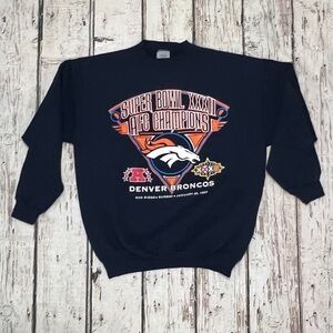 Denver Broncos Vintage 90s Super Bowl XXXII NFL Football Sweatshirt Pullover